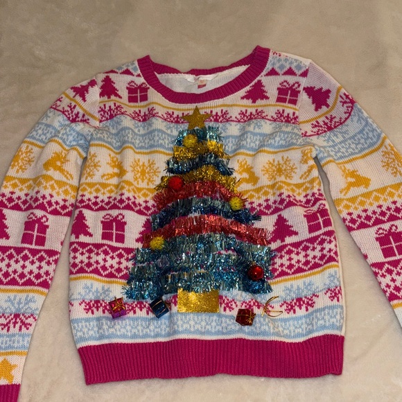 No Boundaries Festive Christmas Sweater - Pink, Yellow, Blue, Red - Picture 1 of 2